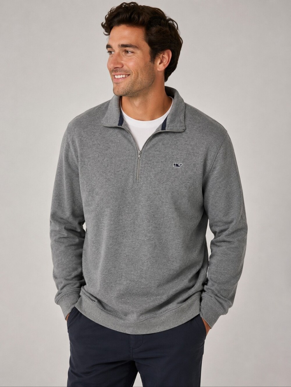 Vineyard Vines Men's Saltwater Quarter-Zip Sweater-Lg